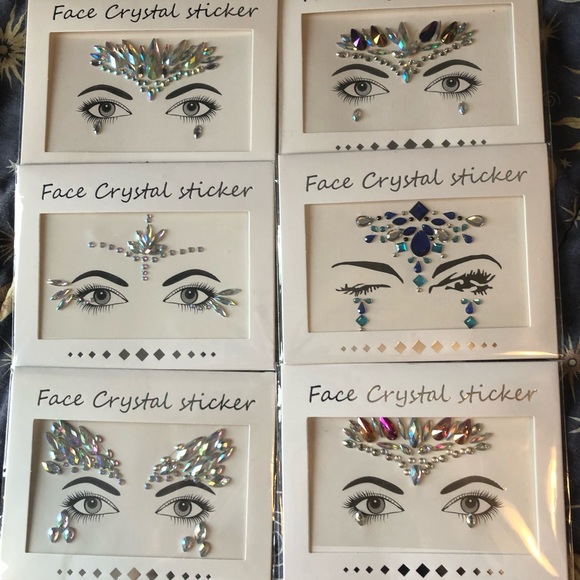 iHeartRaves Accessories - Six (6) Sets of Face Jewels